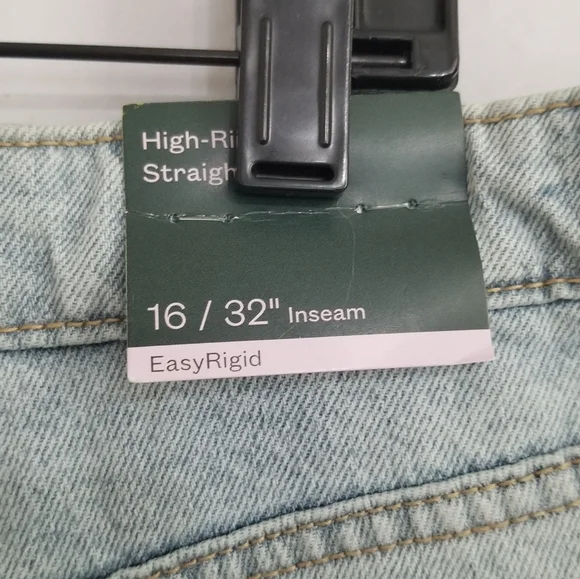 NWT Wild Fable High Rise Straight Distressed Jeans Size 16 - Picture 7 of 10